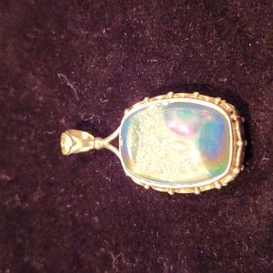 Sajen Sterling Silver Iridescent Druzy Pendant